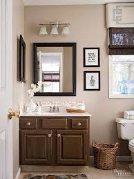 The wall hung toilet and dark floor also enhance the. Bathroom Wall Decor Better Homes Gardens