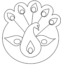Looking for christmas coloring pages? Peacock Rangoli Coloring Page Color Luna