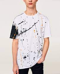 Image 4 Of Paint Splatter Print T Shirt From Zara Awesome Shirt Designs Shirt Print Design Tee Shirt Designs