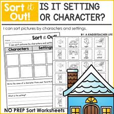 Character And Setting Sorting Worksheet This Resource Includes Sorting Mat Sorting Pictures And An Answer Character And Setting Worksheets Sorting Activities