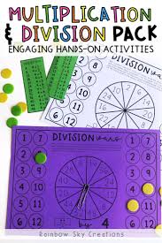 Multiplication And Division Hands On Math Activities And Games Grade 3 4 Math Activities Teaching Mathematics Multiplication And Division