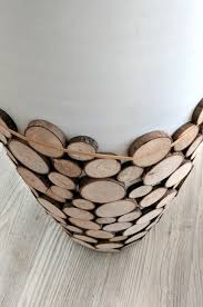 Use rubber bands and painters. Diy Wood Slice Tall Floor Vase Reality Daydream