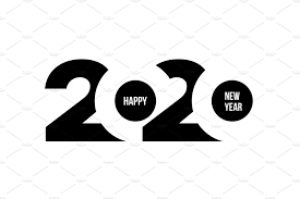 Happy New Year 2020 Text Design Brochure Design Template Grapic Design Text Design
