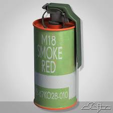 3d Model M18 Red Smoke Grenade Red Smoke Grenade Smoke