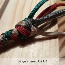 Two 1 yard (.9 m) strands of rexlace = 1 foot ( 30.5 cm) length of stitches/knots. 4 Strand Round Braid W Gaucho Knot Swiss Paracord Gmbh