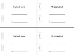 Blank Mini Book Templates Customizable Mini Books Book Template Emergent Writers