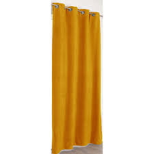 Rideau Occultant Thermique Alaska Jaune Moutarde L 140 X H 260 Cm Leroy Merlin En 2020 Rideaux Oeillets Rideaux Rideau Occultant Thermique