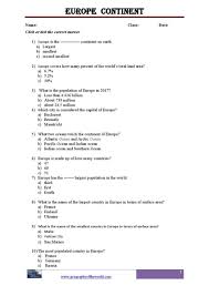 Europe Continent Printable Worksheet Pdf0001 Geography Worksheets History Worksheets Europe Continent