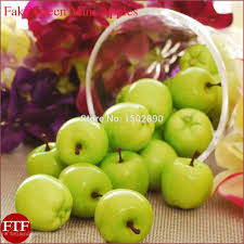 30pcs fake green mini apples plastic