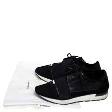 Balenciaga's track.2 sneaker arrives in a bold black/red colorway: Balenciaga Black Leather Suede And Mesh Race Runner Sneakers Size 44 Balenciaga Tlc