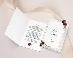 Wedding Vows Template His Vows Her Vows Cards Customized Etsy Printable Wedding Sign Wedding Vows Template Wedding Booklet