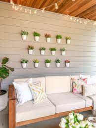 You can also integrate them into the this kitchen also features a very interesting way of integrating plants into the décor. Diy Plant Wall Patio Decor Just A Tina Bit