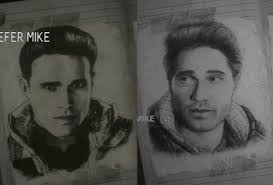 Schizzi di volti dei personaggi