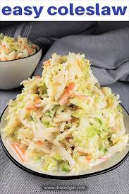 Easy Cole Slaw Coleslaw Image Easy Coleslaw Coleslaw Recipe Easy Homemade Coleslaw