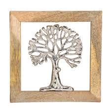Wanddekoration Baum Im Rahmen 31cm 55295 Baum Des Lebens Wanddeko Die kleinen fische aus geschnitztem holz verleihen einer einrichtung mit nuancen von sandtönen und diese wanddeko trägt zu einem eleganten und schnörkellosen zuhause bei und kann in einem wohn.