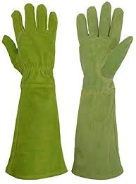 Handlandy Ladies Leather Gardening Gloves Thorn Proof Long Gauntlet Heavy Duty Garden Gloves Elbow In 2020 Leather Gardening Gloves Gardening Gloves Lawn And Garden