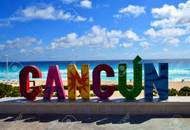 Cancún is a city in southeast mexico on the northeast coast of the yucatán peninsula in the mexican state of quintana roo. Cancun Sign Near The Beach In Mexico Stock Photo Picture And Royalty Free Image Image 100897245