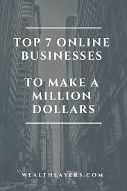 Million Dollar Online Business Ideas Wealthlayers Online Business Business Ideas Entrepreneur Top Business Ideas