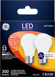 Tools & home improvement best sellers deals & savings gift ideas power & hand tools lighting & ceiling fans kitchen & bath fixtures smart home shop by room. Fry S Food Stores Ge 3 5 Watt 40 Watt Ceiling Fan A15 Led Light Bulbs 2 Pk