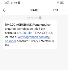 Dapat Sms Dari Agrobank Berkaitan Penangguhan Bayaran Ansuran Selama 6 Bulan In 2020 Website