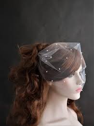 Buy Tulle Pearl Birdcage Veil, Wedding Veil, Bridal Veil, Bandeau Birdcage  Veil, Wedding Mini Veil Online in India