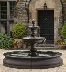 The sound that the flowing water creates is enough to soothe the soul. Large Outdoor Fountains Shop Big Outdoor Water Features