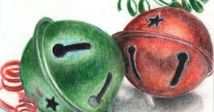 Coloured Pencil Bells Could Bring A Variety Of Decorations And Students Choose Which To Draw Color Pencil Art Christmas Drawing Color Pencil Drawing