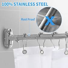 They dramatically change the shape of a bathroom, making showers more luxurious and spacious. Buy Adjustable Curved Shower Curtain Rod 50 72 Inches Shower Rod Customizable Stainless Steel Curtain Rod For Bathtub Stall Closet Doorway Online In Turkey B07l3m3mng