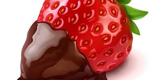 Strawberry In Chocolate Vector Image On Vectorstock In 2020 Chocolate Drawing Chocolate Strawberries Chocolate Pictures