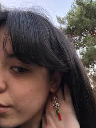 Recycled Chili Pepper Dangle Earrings