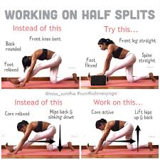 Yoga Tutorial Working On Half Splits Hanumanasana Miss Sunitha Sunithalovesyoga Yoga Tutorial Split Yoga Types Of Yoga