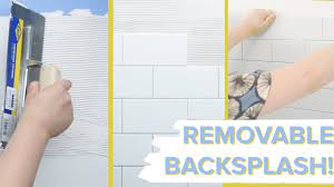 Take your kitchen from drab to fab with this removable wallpaper backsplash. Removable Tile Backsplash For Renters Youtube