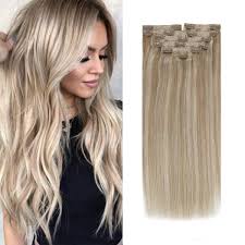 These hair extensions are made of 100% real human hair, so they look & feel real, plus they will blend seamlessly with your hair. Amazon Com Sunny Blonde Clip In Hair Extensions 22 Inch Blonde Hair Extensions Clip In Human Hair Highlights 16 22 Clip In Blonde Human Hair Long Soft 7pcs120g Beauty