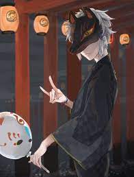 刀剣乱舞 とある審神者の鳴狐イラスト とうらぶ速報 刀剣乱舞まとめブログ 鳴狐 イラスト かわいい男の子のアニメキャラ アニメ少年