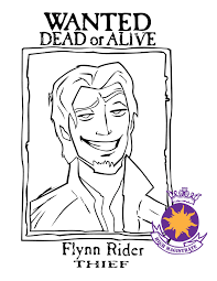 Flynn Rider Wanted Poster Princess Birthday Party Games Tangled Party Tangled Birthday Party