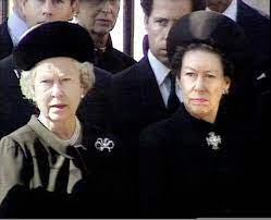 Sisters Princess Margaret Queen Elizabeth Diana Funeral
