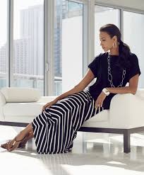 Black And White Striped Maxi Skirt Chico S Striped Maxi Skirt