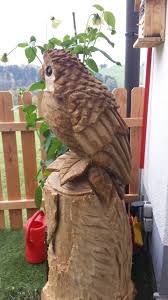 Holzstamm entrinden im ersten schritt bereiten sie das ausgesuchte holzstück auf das schnitzen vor. Figur Eule Allgau Carving