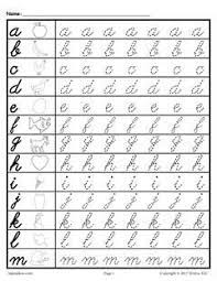 These printables are for kids of all ages and especially for beginner learners. Free Printable Cursive Handwriting Chart