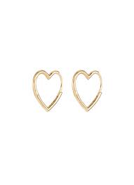 Hoop earrings also get an upgrade with adornments like mixed charms, beads and diamonds. Sarah Sebastian 10k Gold Heart Hoop Earrings Women Lane Crawford