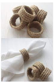 Jute Ecofriendly Rustictabledecor 42917 Napkin Rope Napkin Rings Diy Napkins Rustic Napkins