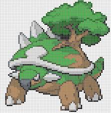 Torterra By Hama Girl On Deviantart Pixel Art Pokemon Pixel Art Grid Pixel Art