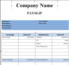 Payslips are provided to customers at the time of salary payment and according to labor laws receiving a payslip is basic right of every employee. Payslip Template Format In Excel And Word Microsoft Excel Templates