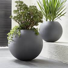 Pretty Unique Round Planters Grey Ball Planters Paisagismo Suculento Jardins Pequenos Vasos De Plantas Quadrados