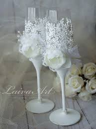 Wedding Champagne Flutes Wedding Champagne Glasses White Wedding Decoration Bride Wedding Champagne Glasses Wedding Champagne Flutes White Wedding Decorations