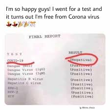 Submitted 21 hours ago by sdpetc. Corona Virus Negative Hiv Positive Meme