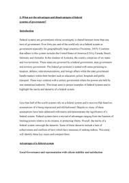 Federalism Advantages And Disadvantages Hpp101 Introduction To Studocu