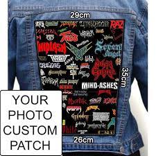 Backpatch Custom Patch Photo Patch Patch Personnalise Back Etsy Embroidered Photo Personalized Embroidered Patches Jacket