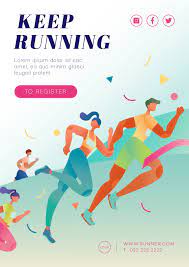 Customize this design with your video, photos and text. Marathon Running Poster 670483 Vector Art At Vecteezy