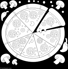 Free Printable Pizza Coloring Page for Kids